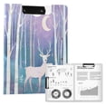 thumbnail image 1 of FORMRS A4 Clipboard Folder with Pen Holder Horizontal Foldable School Office Binder, Purple Night Deer, 1 of 9