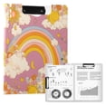 thumbnail image 1 of FORMRS A4 Clipboard Folder with Pen Holder Horizontal Foldable School Office Binder, Purple Retro Rainbow, 1 of 9