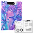 thumbnail image 1 of FORMRS A4 Clipboard Folder with Pen Holder Horizontal Foldable School Office Binder, Purple Starfish Pattern, 1 of 9