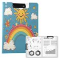 thumbnail image 1 of FORMRS A4 Clipboard Folder with Pen Holder Horizontal Foldable School Office Binder, Rainbow with Stars, 1 of 9