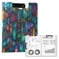 thumbnail image 1 of FORMRS A4 Clipboard Folder with Pen Holder Horizontal Foldable School Office Binder, Stained Glass Pattern, 1 of 9