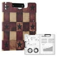 thumbnail image 1 of FORMRS A4 Clipboard Folder with Pen Holder Horizontal Foldable School Office Binder, Star Spangled Squares, 1 of 9