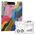 thumbnail image 1 of FORMRS A4 Clipboard Folder with Pen Holder Horizontal Foldable School Office Binder, Stripes Pattern, 1 of 9