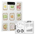 thumbnail image 1 of FORMRS A4 Clipboard Folder with Pen Holder Horizontal Foldable School Office Binder, Toasts Pattern, 1 of 9