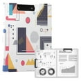 thumbnail image 1 of FORMRS A4 Clipboard Folder with Pen Holder Horizontal Foldable School Office Binder, White Simple Shapes, 1 of 9