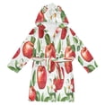 thumbnail image 1 of FORMRS Kids Bathrobe Unisex Hooded Robe Toddler Pajamas Sleepwear, Size 10-12T, Apple Pattern, 1 of 7