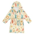 thumbnail image 1 of FORMRS Kids Bathrobe Unisex Hooded Robe Toddler Pajamas Sleepwear, Size 10-12T, Beach Pattern, 1 of 7