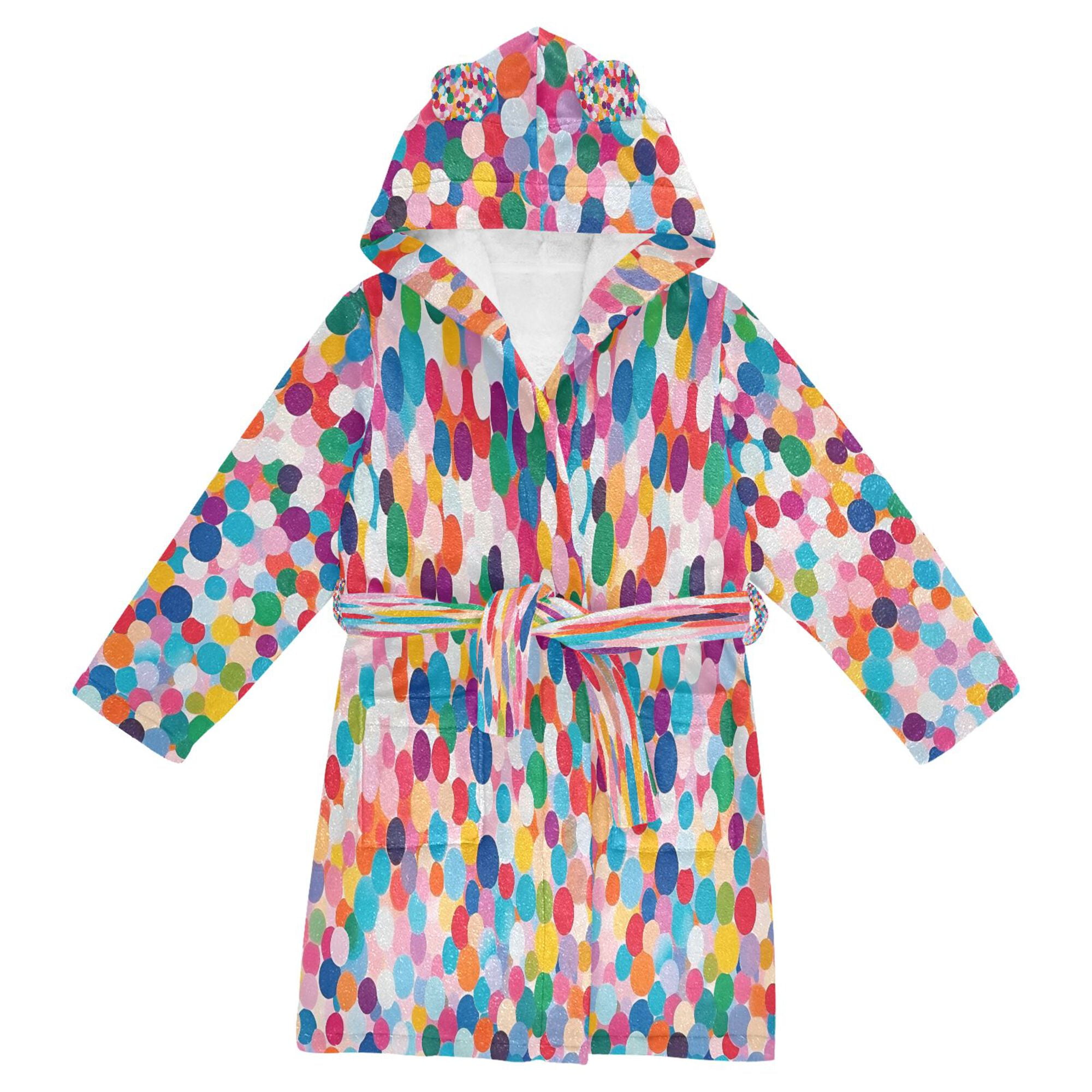 FORMRS Kids Bathrobe Unisex Hooded Robe Toddler Pajamas Sleepwear, Size ...