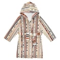 thumbnail image 1 of FORMRS Niños Bathrobe Unisex Hooded Robe Soft Plush Pajamas Sleepwear, Size 10-12T, Brown Abstract Dots, 1 of 7
