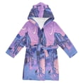 thumbnail image 1 of FORMRS Niños Bathrobe Unisex Hooded Robe Soft Plush Pajamas Sleepwear, Size 10-12T, Cat Walking in Street, 1 of 7