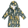 thumbnail image 1 of FORMRS Kids Bathrobe Unisex Hooded Robe Toddler Pajamas Sleepwear, Size 10-12T, Floral Lemons, 1 of 7