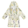 thumbnail image 1 of FORMRS Niños Bathrobe Unisex Hooded Robe Soft Plush Pajamas Sleepwear, Size 10-12T, Floral Rabbit, 1 of 7