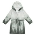 thumbnail image 1 of FORMRS Niños Bathrobe Unisex Hooded Robe Soft Plush Pajamas Sleepwear, Size 10-12T, Foggy Forest, 1 of 7
