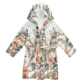 thumbnail image 1 of FORMRS Niños Bathrobe Unisex Hooded Robe Soft Plush Pajamas Sleepwear, Size 10-12T, Mountain Pattern, 1 of 7