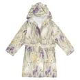 thumbnail image 1 of FORMRS Niños Bathrobe Unisex Hooded Robe Soft Plush Pajamas Sleepwear, Size 10-12T, Purple Floral Rabbit, 1 of 7