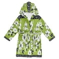thumbnail image 1 of FORMRS Niños Bathrobe Unisex Hooded Robe Soft Plush Pajamas Sleepwear, Size 10-12T, Retro Floral, 1 of 7