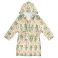 thumbnail image 1 of FORMRS Niños Bathrobe Unisex Hooded Robe Soft Plush Pajamas Sleepwear, Size 10-12T, Retro Symmetrical Stars, 1 of 7