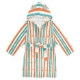 thumbnail image 1 of FORMRS Kids Bathrobe Unisex Hooded Robe Toddler Pajamas Sleepwear, Size 10-12T, Simple Nautical Pattern, 1 of 7