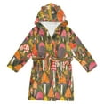 thumbnail image 1 of FORMRS Niños Bathrobe Unisex Hooded Robe Soft Plush Pajamas Sleepwear, Size 10-12T, Vibrant Mushroom, 1 of 7