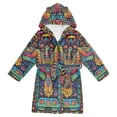 thumbnail image 1 of FORMRS Niños Bathrobe Unisex Hooded Robe Soft Plush Pajamas Sleepwear, Size 2-3T, Abstract Eagle, 1 of 7