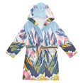 thumbnail image 1 of FORMRS Niños Bathrobe Unisex Hooded Robe Soft Plush Pajamas Sleepwear, Size 2-3T, Abstract Mountain, 1 of 7