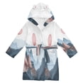 thumbnail image 1 of FORMRS Kids Bathrobe Unisex Hooded Robe Toddler Pajamas Sleepwear, Size 2-3T, Art Mountain and Sun Pattern, 1 of 7