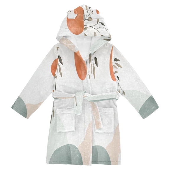 FORMRS Kids Bathrobe Unisex Hooded Robe Toddler Pajamas Sleepwear, Size 2-3T, Art Sun