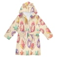 thumbnail image 1 of FORMRS Niños Bathrobe Unisex Hooded Robe Soft Plush Pajamas Sleepwear, Size 2-3T, Beach Toys Pattern, 1 of 7