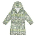 thumbnail image 1 of FORMRS Niños Bathrobe Unisex Hooded Robe Soft Plush Pajamas Sleepwear, Size 2-3T, Beige Floral, 1 of 7