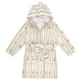 thumbnail image 1 of FORMRS Kids Bathrobe Unisex Hooded Robe Toddler Pajamas Sleepwear, Size 2-3T, Beige Nautical Pattern, 1 of 7