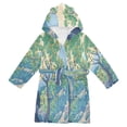 thumbnail image 1 of FORMRS Niños Bathrobe Unisex Hooded Robe Soft Plush Pajamas Sleepwear, Size 2-3T, Beige Tree, 1 of 7