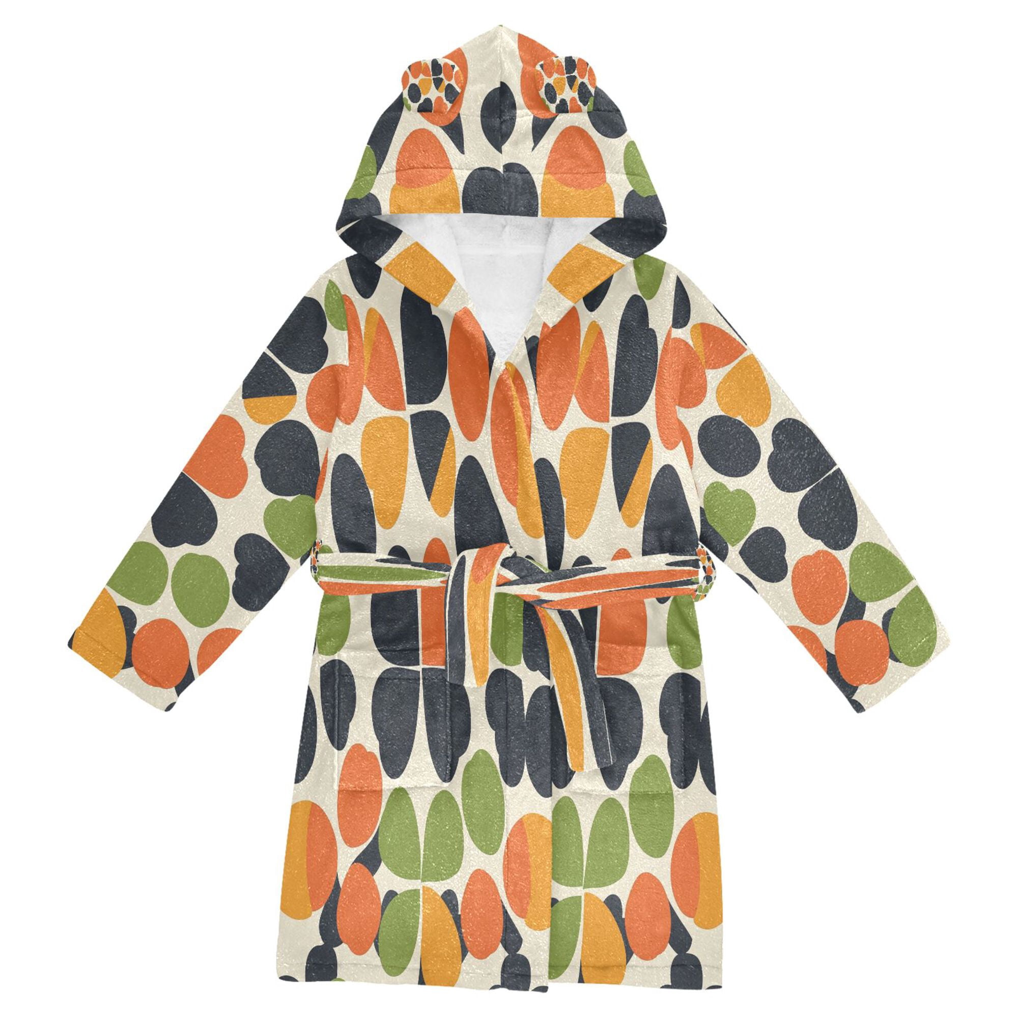 Colathing Robe Kids FORMRS Kids Bathrobe Unisex Hooded Robe Toddler Pajamas Sleepwear, Size ...