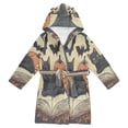 thumbnail image 1 of FORMRS Niños Bathrobe Unisex Hooded Robe Soft Plush Pajamas Sleepwear, Size 2-3T, Black Halloween Cat, 1 of 7
