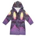 thumbnail image 1 of FORMRS Niños Bathrobe Unisex Hooded Robe Soft Plush Pajamas Sleepwear, Size 2-3T, Black Neon Road, 1 of 7