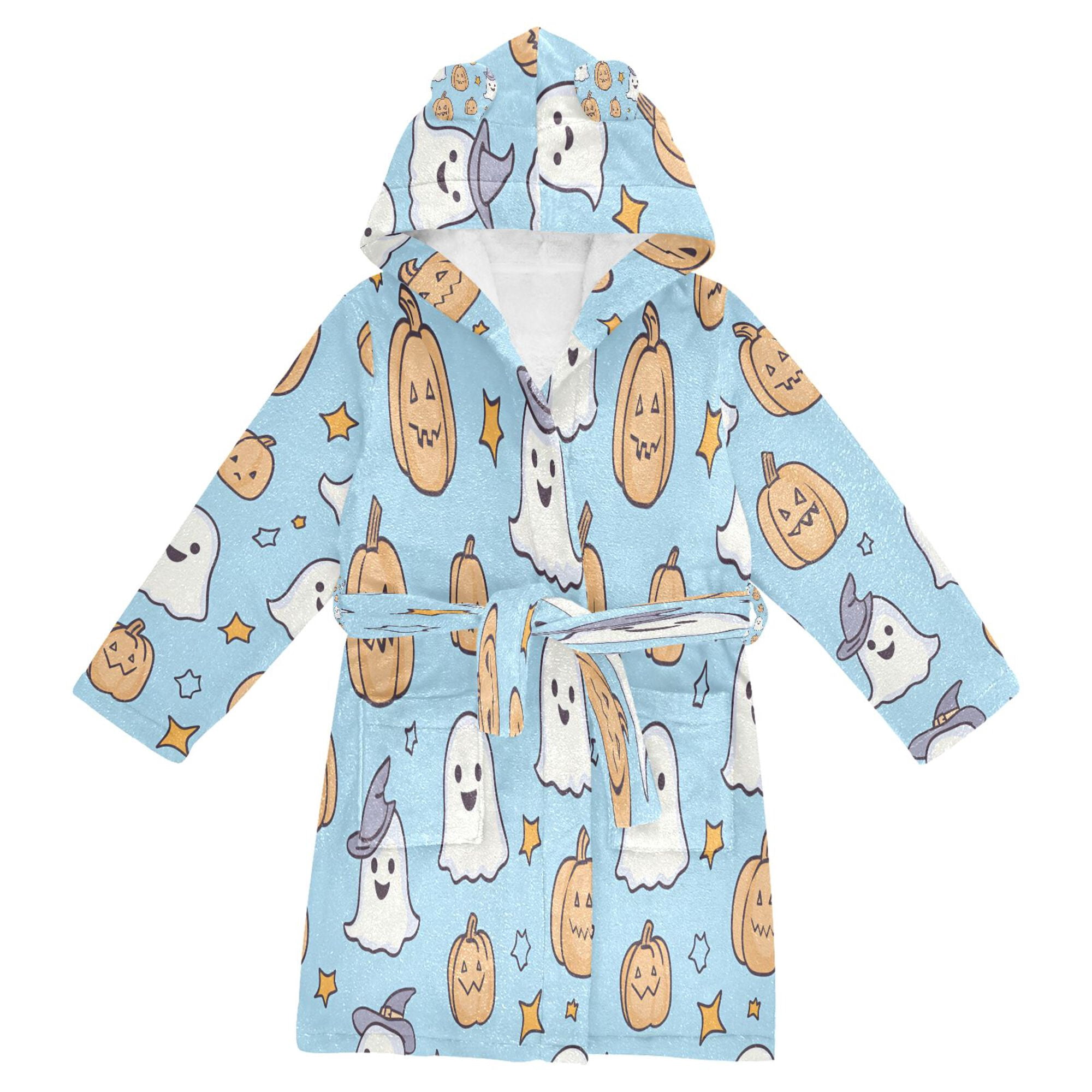 Ghost Sleep Robe FORMRS Niños Bathrobe Unisex Hooded Robe Soft Plush Pajamas Sleepwear ...