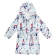 thumbnail image 1 of FORMRS Niños Bathrobe Unisex Hooded Robe Soft Plush Pajamas Sleepwear, Size 2-3T, Blue Ice Hockey, 1 of 7