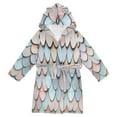 thumbnail image 1 of FORMRS Niños Bathrobe Unisex Hooded Robe Soft Plush Pajamas Sleepwear, Size 2-3T, Blue Shimmering Pattern, 1 of 7