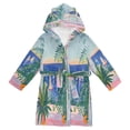 thumbnail image 1 of FORMRS Niños Bathrobe Unisex Hooded Robe Soft Plush Pajamas Sleepwear, Size 2-3T, Boat Seaside, 1 of 7