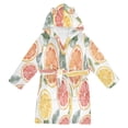 thumbnail image 1 of FORMRS Kids Bathrobe Unisex Hooded Robe Toddler Pajamas Sleepwear, Size 2-3T, Candy Grapefruit Slices, 1 of 7
