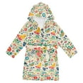 thumbnail image 1 of FORMRS Niños Bathrobe Unisex Hooded Robe Soft Plush Pajamas Sleepwear, Size 2-3T, Cartoon Animals, 1 of 7