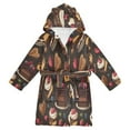 thumbnail image 1 of FORMRS Niños Bathrobe Unisex Hooded Robe Soft Plush Pajamas Sleepwear, Size 2-3T, Chocolate Cakes, 1 of 7