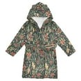 thumbnail image 1 of FORMRS Niños Bathrobe Unisex Hooded Robe Soft Plush Pajamas Sleepwear, Size 2-3T, Christmas Bows, 1 of 7