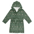 thumbnail image 1 of FORMRS Niños Bathrobe Unisex Hooded Robe Soft Plush Pajamas Sleepwear, Size 2-3T, Christmas Forest, 1 of 7
