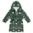 thumbnail image 1 of FORMRS Niños Bathrobe Unisex Hooded Robe Soft Plush Pajamas Sleepwear, Size 2-3T, Christmas Santa Hats, 1 of 7