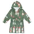 thumbnail image 1 of FORMRS Niños Bathrobe Unisex Hooded Robe Soft Plush Pajamas Sleepwear, Size 2-3T, Christmas Santa, 1 of 7