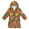 thumbnail image 1 of FORMRS Kids Bathrobe Unisex Hooded Robe Toddler Pajamas Sleepwear, Size 2-3T, Colorful Autumn Leaves, 1 of 7