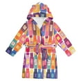 thumbnail image 1 of FORMRS Niños Bathrobe Unisex Hooded Robe Soft Plush Pajamas Sleepwear, Size 2-3T, Colorful Jars, 1 of 7