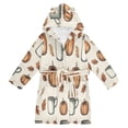 thumbnail image 1 of FORMRS Niños Bathrobe Unisex Hooded Robe Soft Plush Pajamas Sleepwear, Size 2-3T, Fall Leaves, 1 of 7