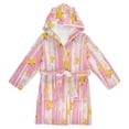thumbnail image 1 of FORMRS Niños Bathrobe Unisex Hooded Robe Soft Plush Pajamas Sleepwear, Size 2-3T, Flat Yellow Stars, 1 of 7