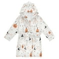 thumbnail image 1 of FORMRS Niños Bathrobe Unisex Hooded Robe Soft Plush Pajamas Sleepwear, Size 2-3T, Ghost Design, 1 of 7